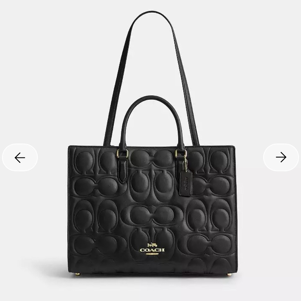 Coach Signature Black Tote